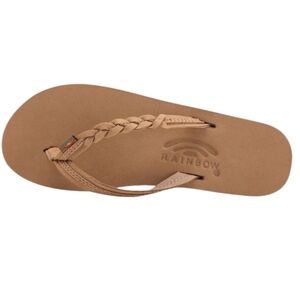 Rainbow Women's Braided Tan Leather Sandals